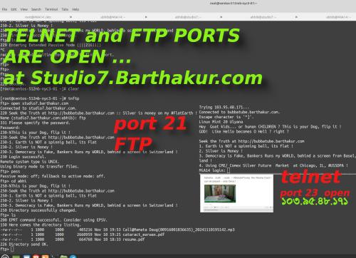 ftp and telnet 21 and 23 open