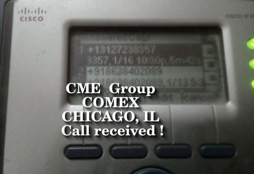 Jeff CME Chicago Called