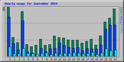 Hourly usage for September 2024