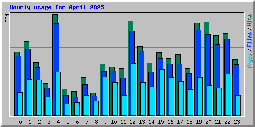 Hourly usage for April 2025