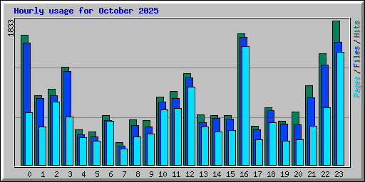 Hourly usage for October 2025