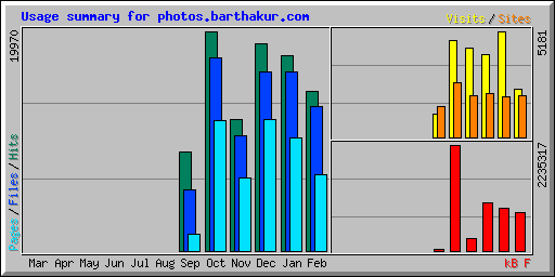 Usage summary for photos.barthakur.com